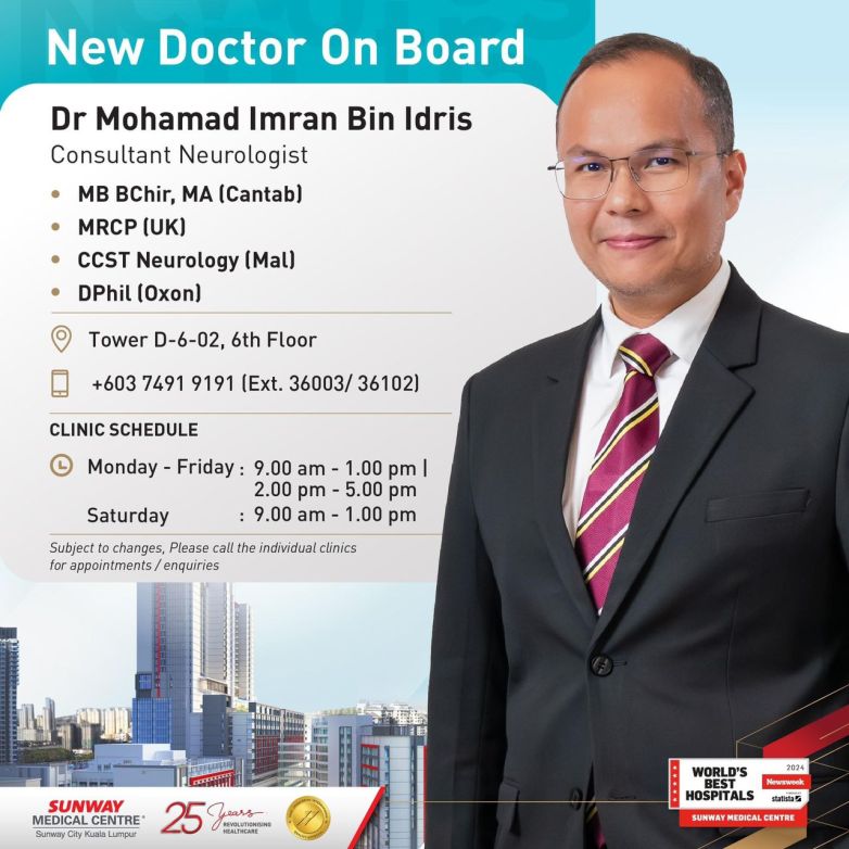 Dr Mohamad Imran bin Idris at Sunway Medical Centre